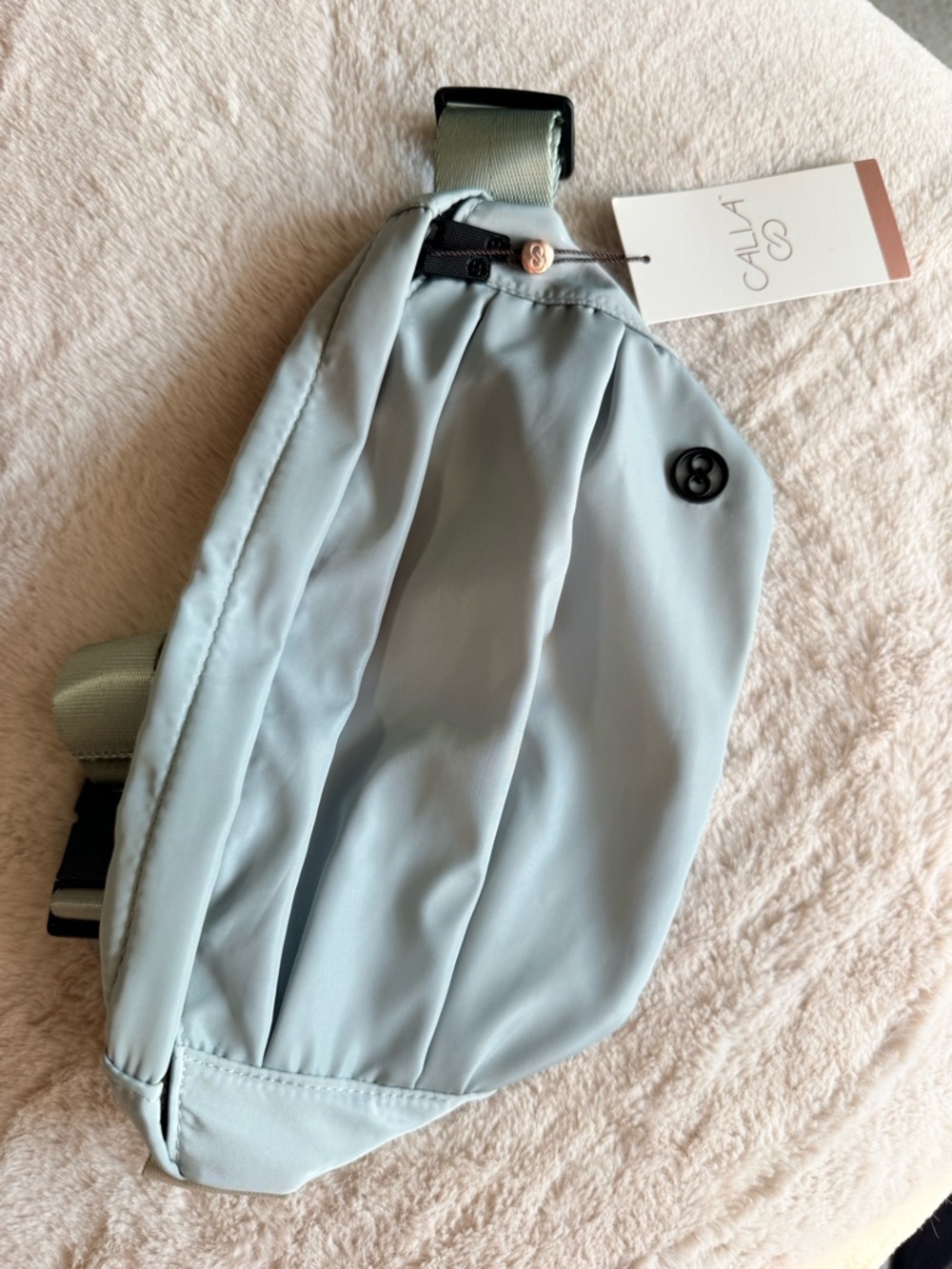 CALIA Light Green Sling Bag Belt Bag Crossbody Athleisure NWT Adjustable Strap